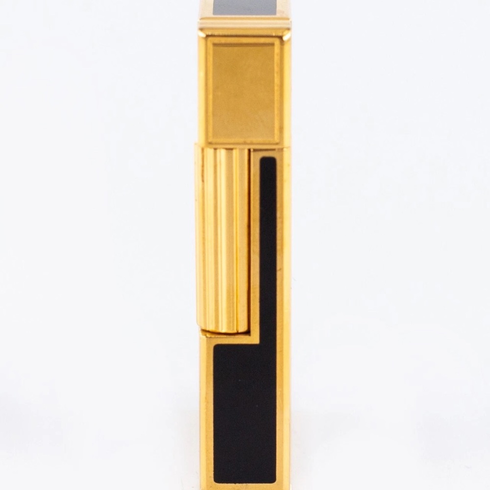Rare Vintage  DuPont Gatsby Lighter Gold and Plated With Black Lacquer(Authentic - Picture 4 of 16
